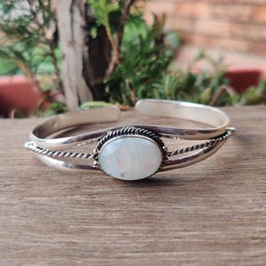 Rainbow Moonstone Bangle, Solid 925 Sterling Silver, Handmade Jewelry, Women Bangle