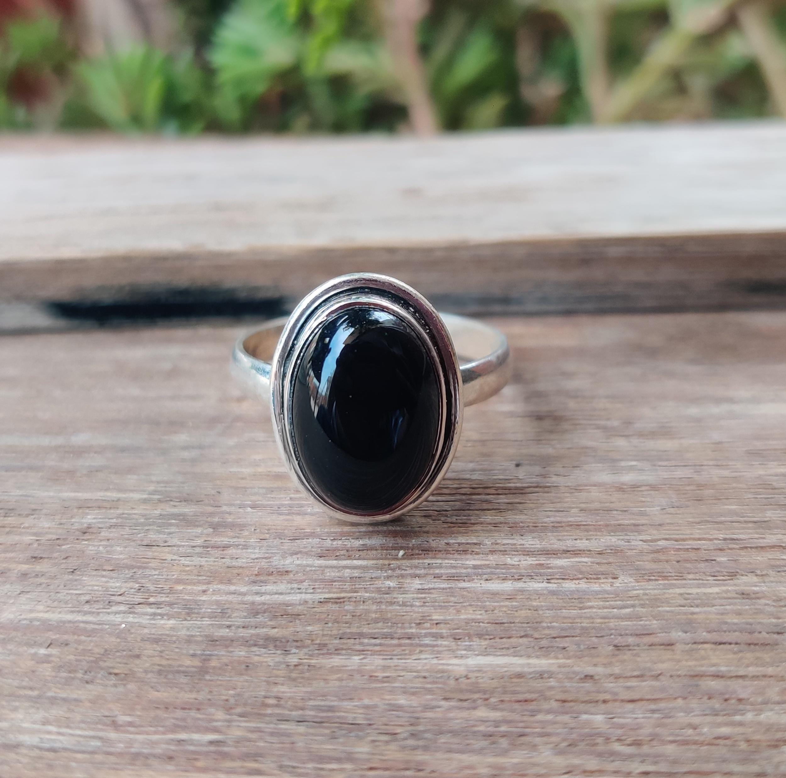 Black Onyx Ring, 925 Sterling Silver, Handmade Jewelry, Statement