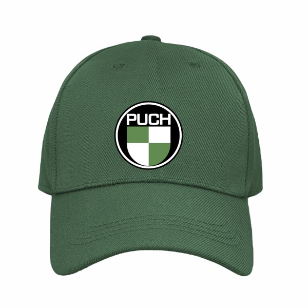 Retro Vintage Puch Motorcycle Logo Beechfield Baseball Cap | Iconic Design |  - Father's Day Gift - Christmas Gift