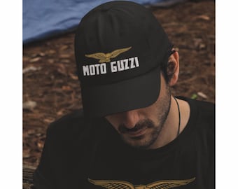 Retro Moto Guzzi Golden Eagle Motorcycle Logo Beechfield Baseball Cap | Iconic Design |  - Father's Day Gift - Christmas Gift