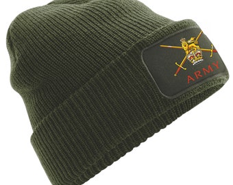 Premium Beechfield Beanie Hat with British Army Insignia - High-Quality Decoration  - Father's Day Gift - Christmas Gift