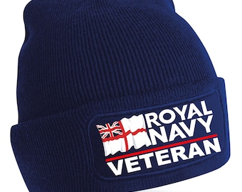 Premium Beechfield Beanie with Royal Navy Veteran Logo