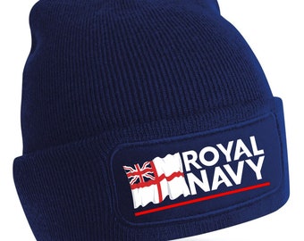 Beechfield Beanie with Royal Navy Logo for Serving Personnel