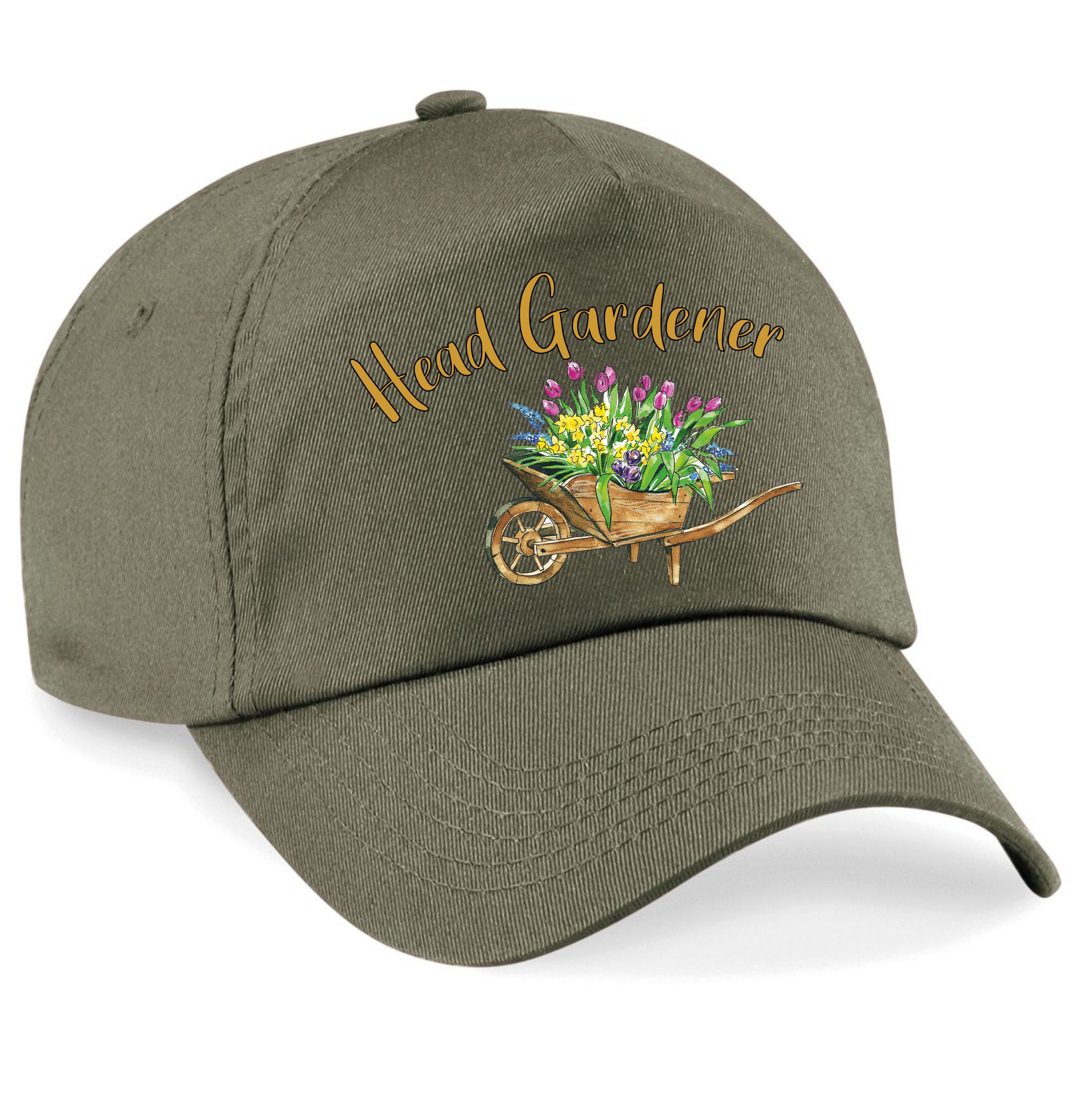Head Gardener Baseball Cap for Gardeners Wheelbarrow Full of
