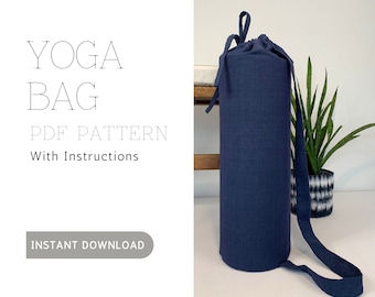 Yoga mat bag sewing pattern , instant download yoga bag sewing tutorial , PDF yoga mat bag