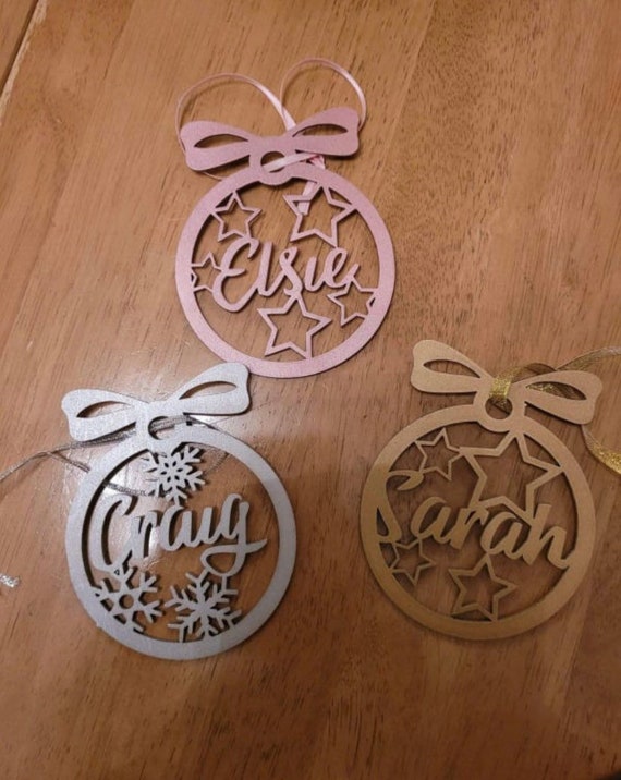 Personalized Christmas Tree Decorations Etsy