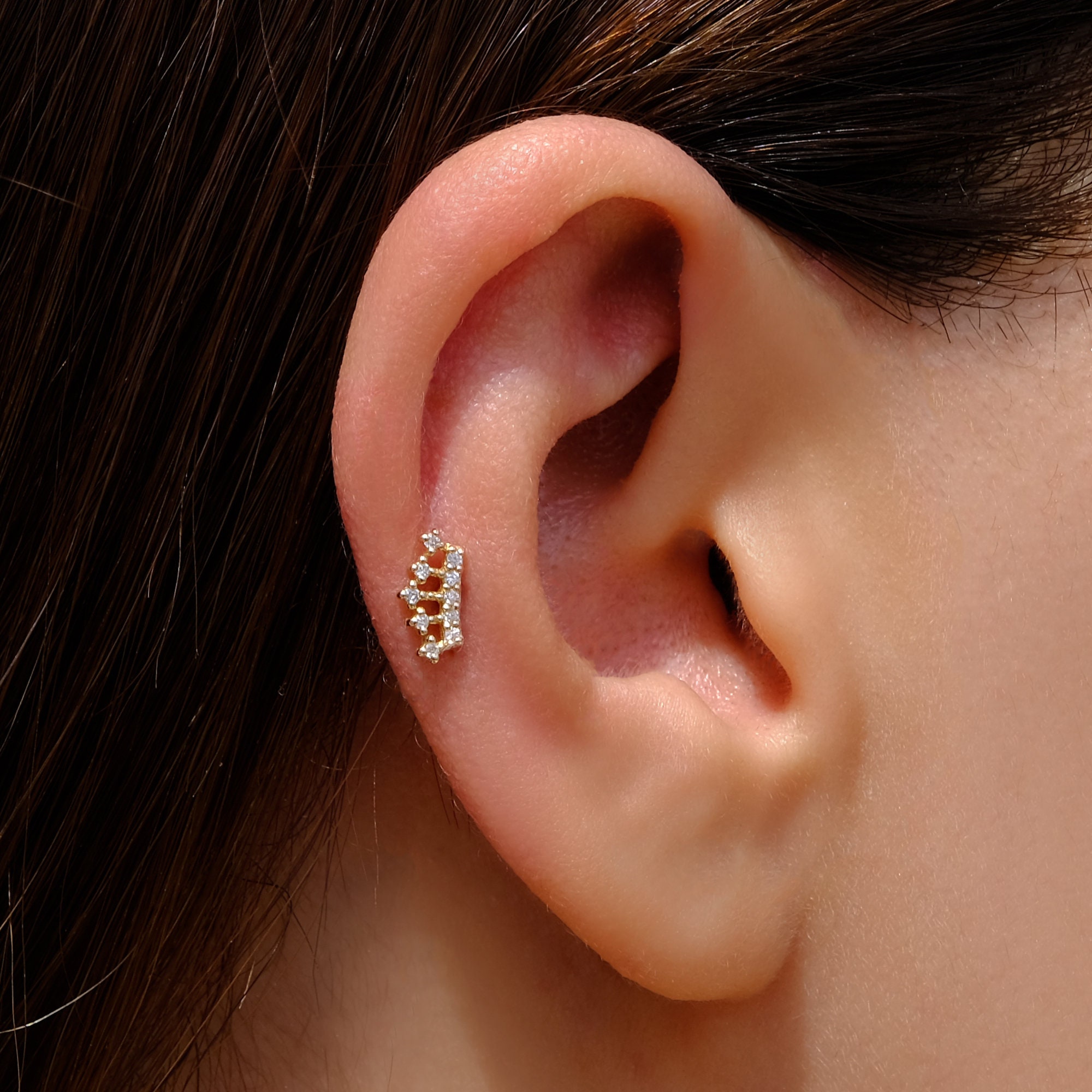 Real Diamond Cartilage Earrings  forumiktvasa