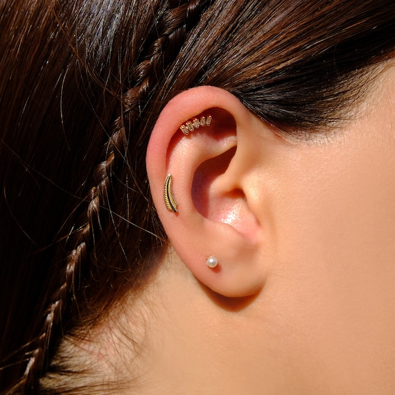 Feather clearance tragus earring
