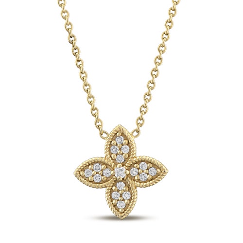 Gold Clover Necklace / 14k Solid Gold Four Leaf Clover - Etsy