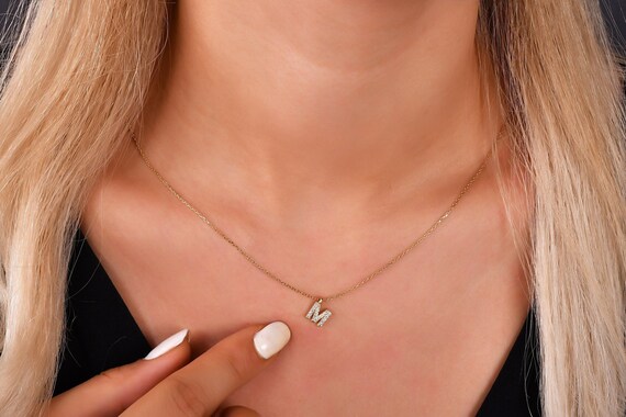 Minimalist cheap initial necklace