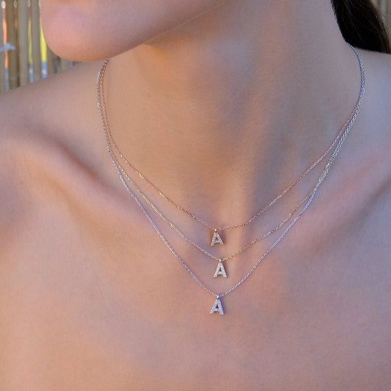 Amelia rose deals diamond initial necklace