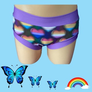 Trans femme knickers in a beautiful unique heart design