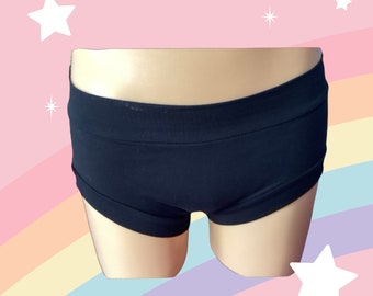 3 pack, trans femme knickers, tucking, untucking, smoothing panel, hipsters, m2f, purple, pink, black, pride, lgbtqia