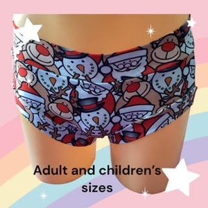 Christmas knickers,Xmas knickers,Christmas panties, AMAB child,M2F, Comic knickers, Festive underwear, Festive panties trans femme, trans