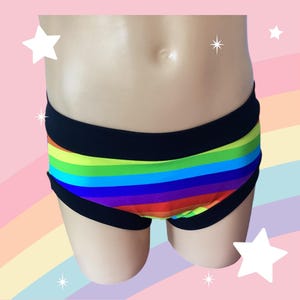non binary, tucking knickers, stripes, trans female underwear, ready to wear, all sizes, gaff