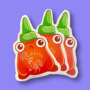 Sticker Kawaii grenouille sriracha mignon