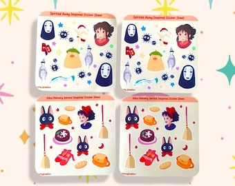 Kawaii Anime Stickers: Witch & Spirit Inspired Planner Stickers