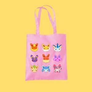 Poke pocket monsters eeveelutions Inspired tote bag