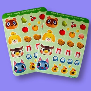 Animal Island Life Inspired Mini kawaii Cute Planner Adesivos Estacionários A5