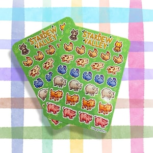 Stardew Valley boerderijdieren geïnspireerd mini kawaii schattige planner stickers stationair