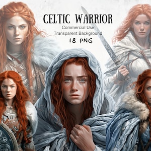 Afdrukbare Swordswoman-clipart in blauw thema voor projecten met gevechtsthema