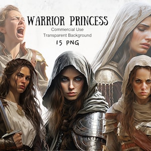 Guerrière médiévale, femme guerrière, princesse guerrière, brave femme en armure, vaillante dame de l'épée, héroïne chevaleresque, jeune fille à l'épée