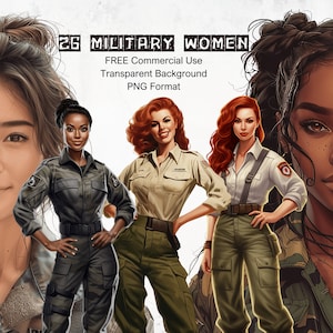Gráficos transparentes de mujeres militares para uso personal y comercial, imágenes prediseñadas del ejército, imágenes prediseñadas de mujeres militares, imágenes prediseñadas del día de los veteranos, tropas femeninas