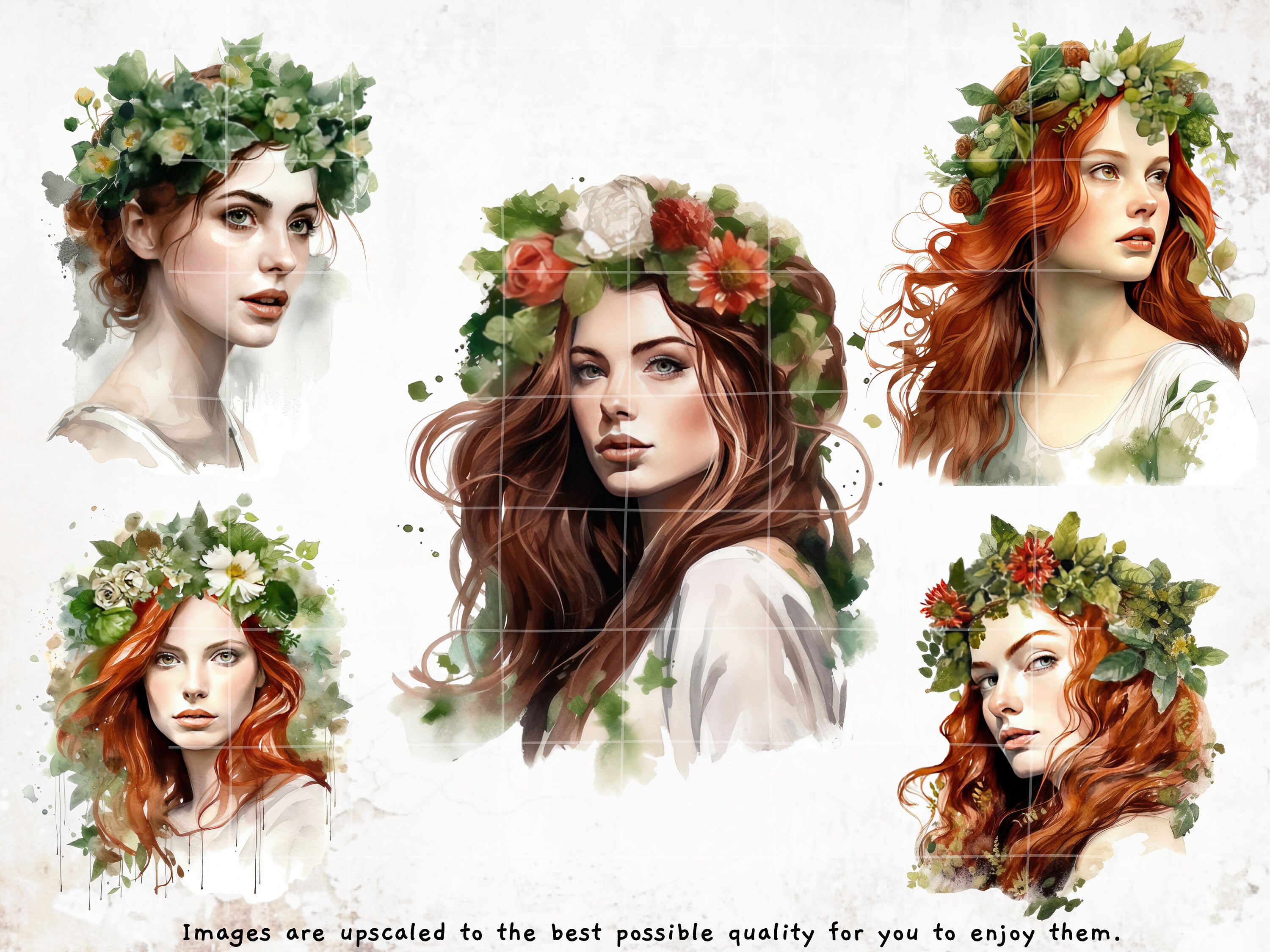 Irish Women Watercolor Clipart, Celtic Woman, Beautiful Irish Lady ...