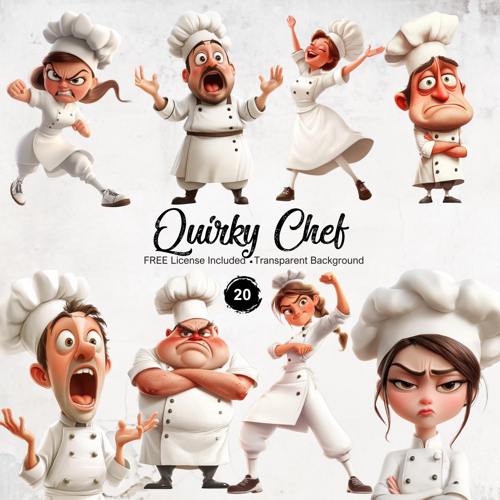 Silly Chef Graphics Quirky Chef Clipart Transparent PNG, Funny Kitchen Graphics, Hilarious ...