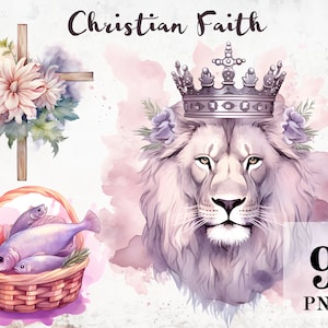 Christliche Clipart-Grafik in Pink für Devotionalien und auf Glauben basierende digitale Kreationen