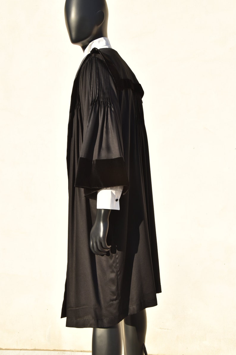 Lawyer Uniform Formed by a Gown and a Shirt for Magistrates, Judges, Barristers. Dress Outfit