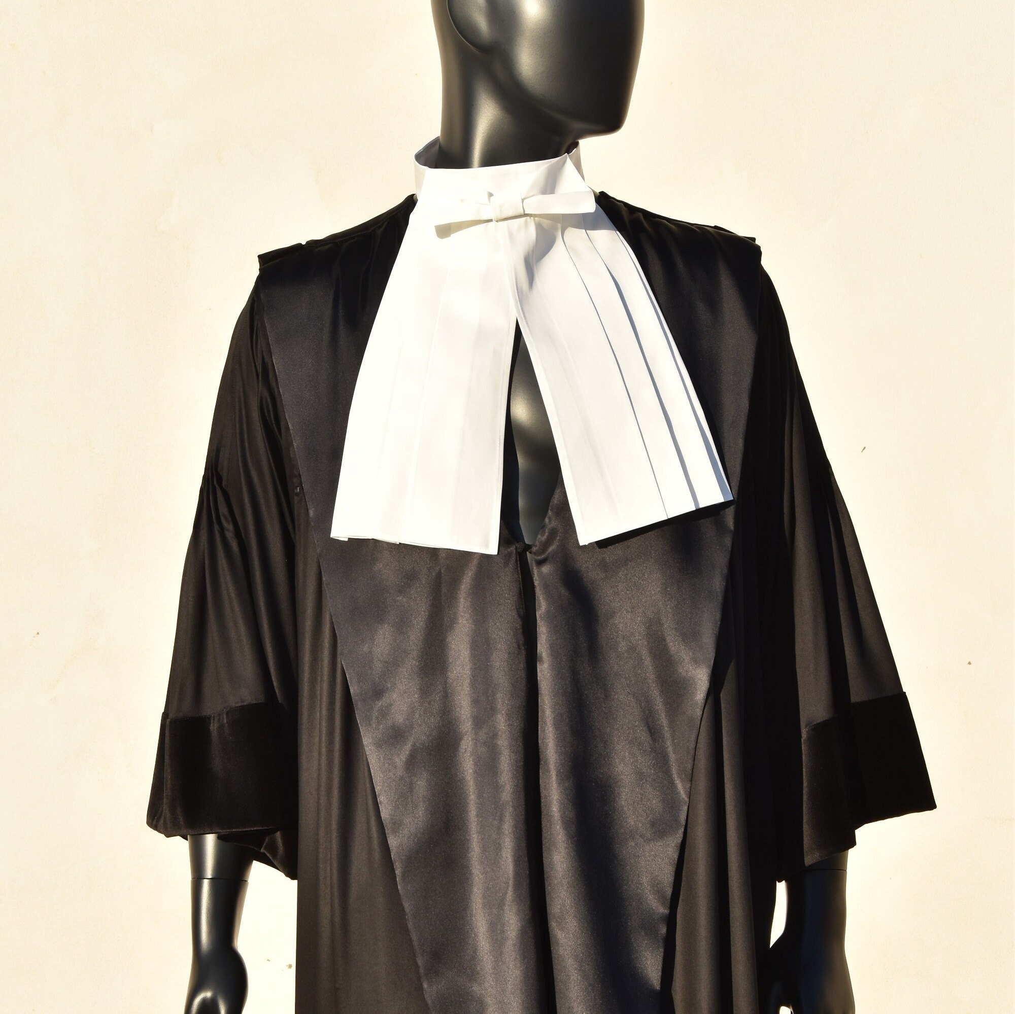 Lawyer Gown and Bib. Court Dress and Bib. Lawyer's Robes. Barrister