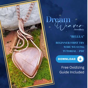 Beginner Wire Wrapping Jewelry Tutorial Bella Pendant Tutorial PDF Digital Download Wire Weaving Necklace Dream Weaver Jewellery
