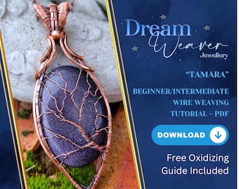 Beginner Wire Wrapping Jewelry PDF Digital Instant Download Tutorial Tamara Tree of Life Pendant Weaving Necklace Dream Weaver Jewellery