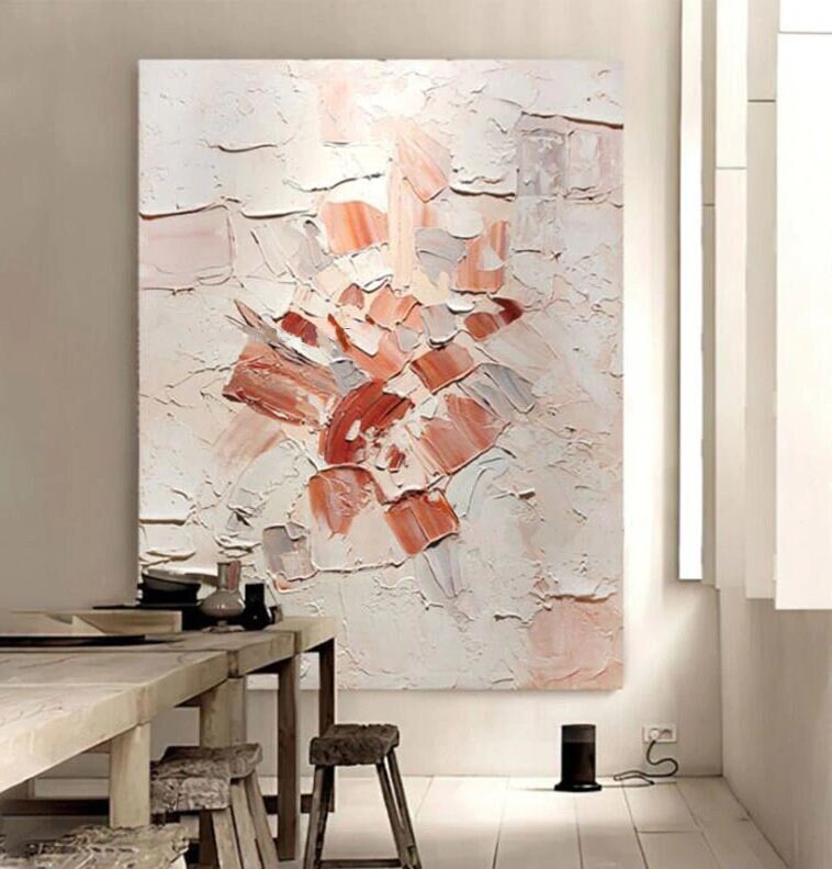 Thick Texture Painting on Canvas Abstract Modern Art Etsy