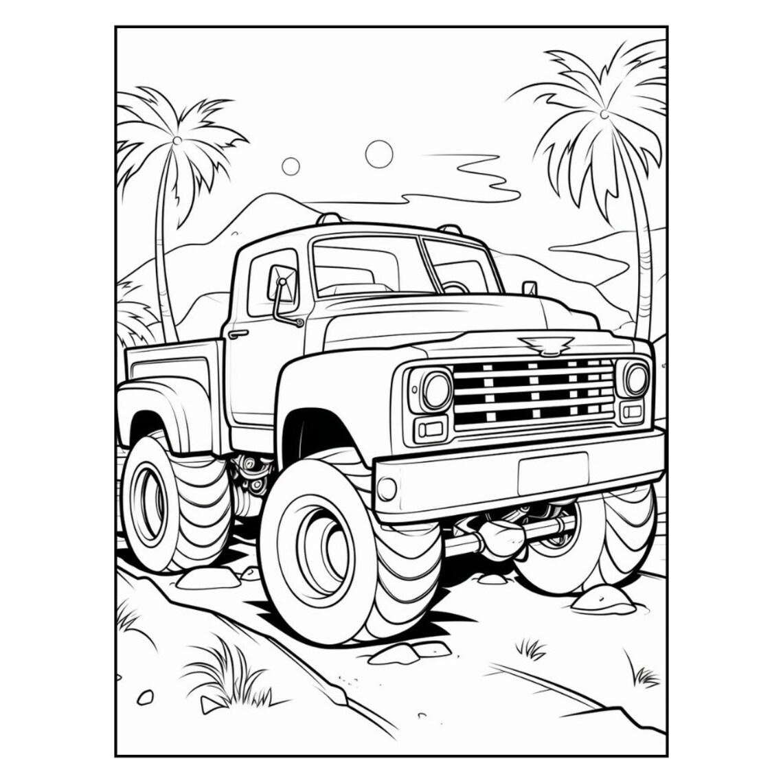 Monster Trucks Coloring Sheets, Printable Coloring Pages, Monster Truck Printables, Monster ...