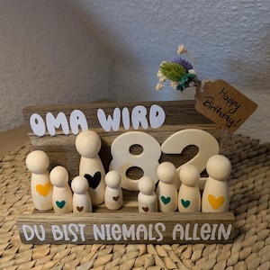 Oma Geburtstag Uroma Geschenk Mama Kinder Enkel Urenkel du bist nicht alleine Familie Zusammenhalt Opa, Papa, Uropa ,Geschenkidee