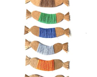 Sewing thread good quality from upholstery workshop Polyester set of 6 multicolored sausages of thread The Sausage Crafts