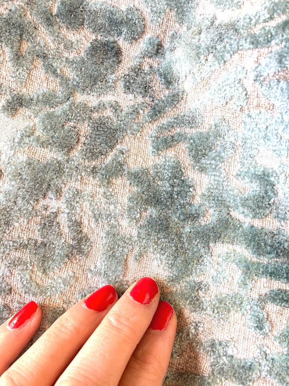 Velvet Piece of Embossed Velvet Leftover From Upholstery Etsy