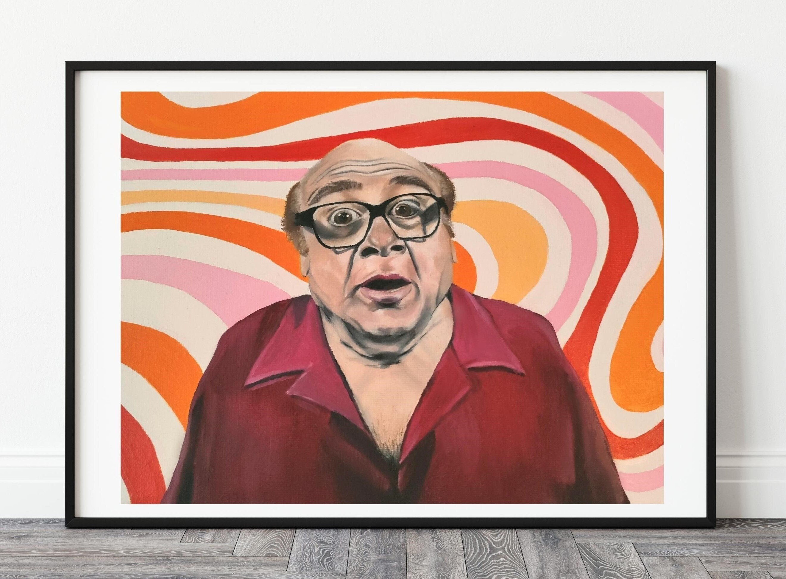 Danny Devito Print, Frank Reynolds Print, Oil Painting, Art Print, It's ...