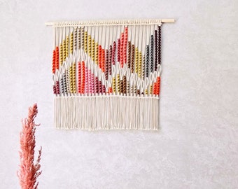 Boho Yarn Wall Decor, Macrame Wall Hanging, Fine Art Weaving, Fiber Art ...