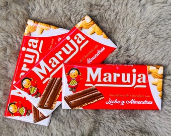 Chocolate, Chocolate con leche, Chocolate de Navidad, Chocolate español, Chocolate Maruja, Chocolate con leche, Chocolate con almendras, Chocolate Bar