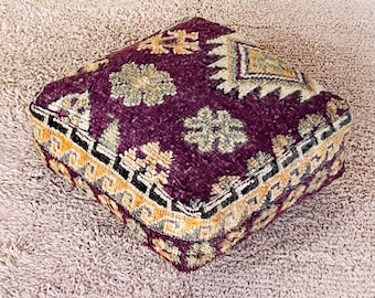 Gift Pouf Covers for Home, Handmade Pouf, Home Decor, Cushion Cover, Square Pouf, Outdoor Pouf, Boho Decor