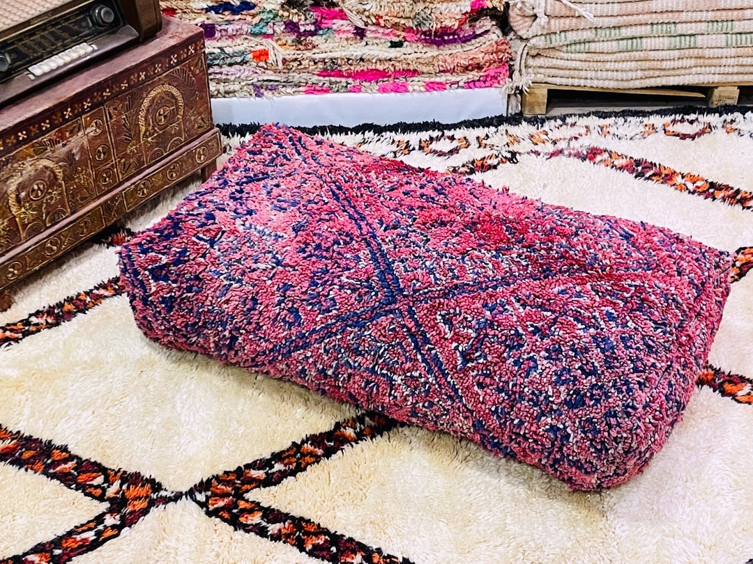 Moroccan Floor Cushion, Moroccan Kilim Pillow, Outdoor Morocco Pouf — free download