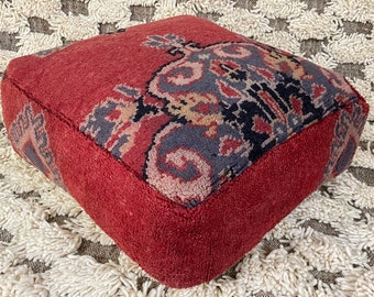 Moroccan Vintage Pouffe Kilim Cover Stool Floor Cushion Bench Chair Free shipping