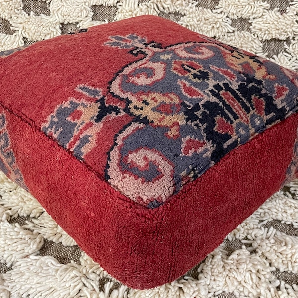 Moroccan Vintage Pouffe Kilim Cover Stool Floor Cushion Bench Chair Free shipping