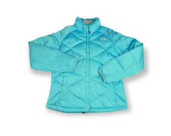 dark blue north face coat