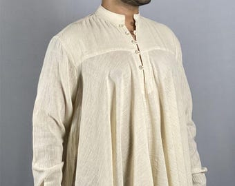 Men's Kala Cotton Short Kurta: Comfortable Traditional Casual Wear