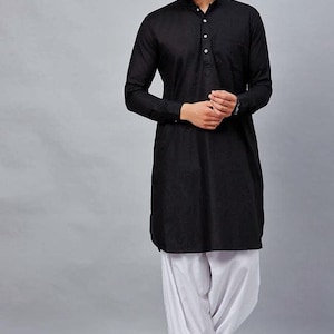 パキスタン Kurta Shalwar クルタセット Ego 2ピース 黒 M Men Kurta Shalwar Kameez Eid Pakistani Indian Dress 2024