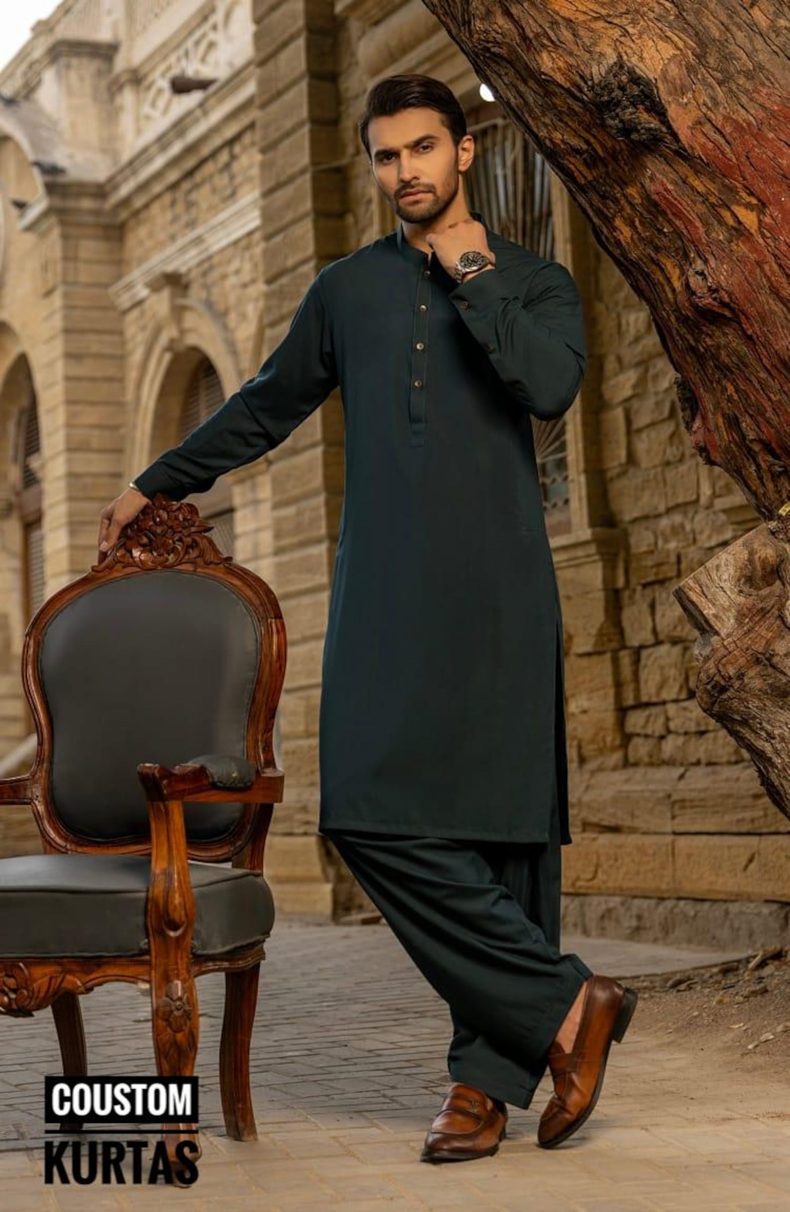 Men Kameez Shalwar Pakistani Men's Shalwar Kameez Cotton Men — free download